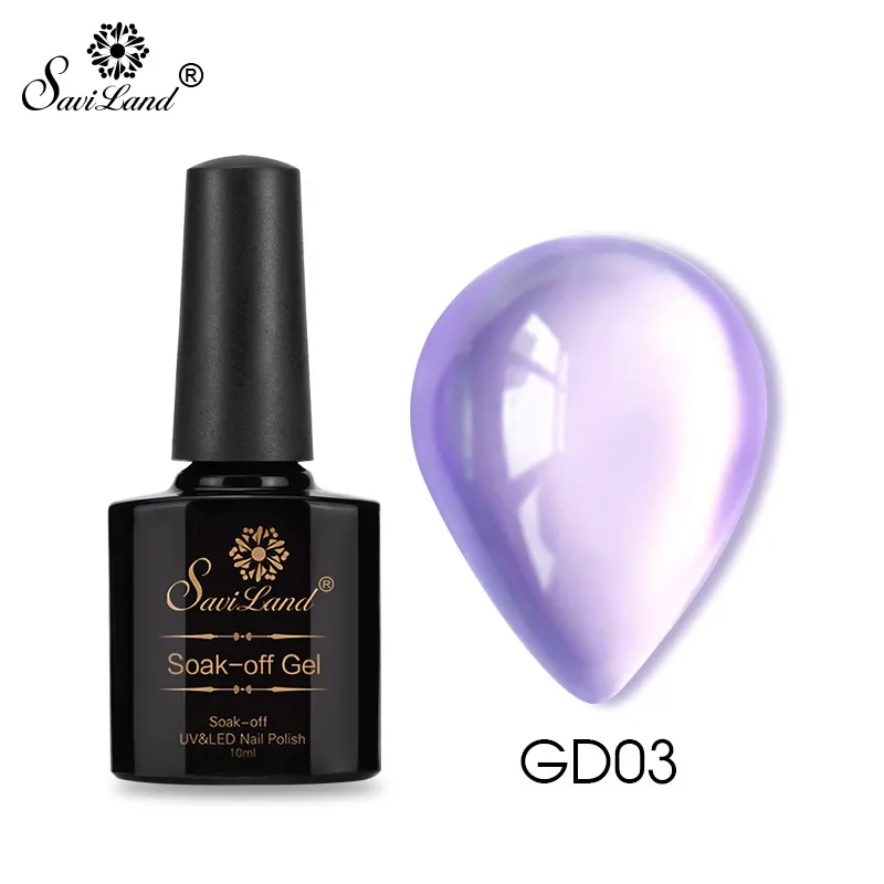 GD03 Saviland 10 мл Опаловый Желейный Гель-лак для ногтей замачиваемый лак для ногтей УФ-светодиодный полупрозрачный Перманентный Гель-лак - Цвет: GD03