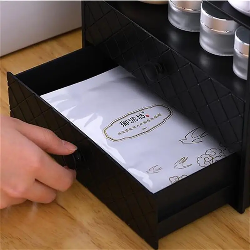 Plastic Jewelry Cosmetic Storage Box Small Drawer Organizer Box Multi-functional Desk Sundries Make