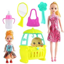 Кукла кроватки 7 шт. комплект ребенок ролевые игры игрушки для игрушечного домика девушка подарок игрушка