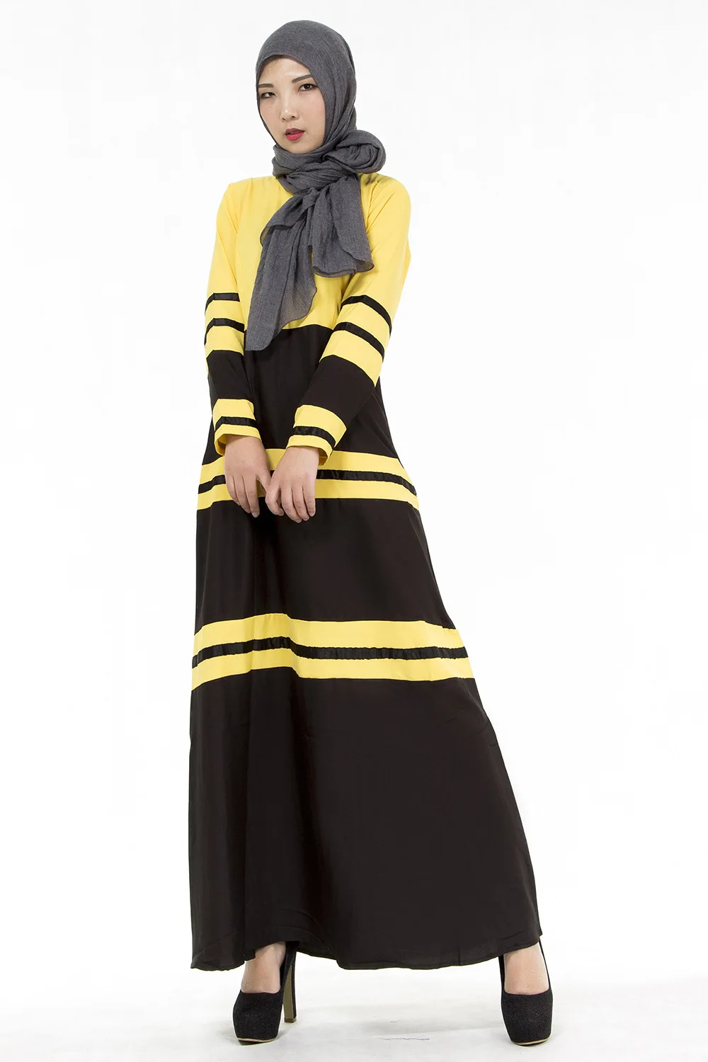 Полоса мусульманское платье-Абая по размеру подол
