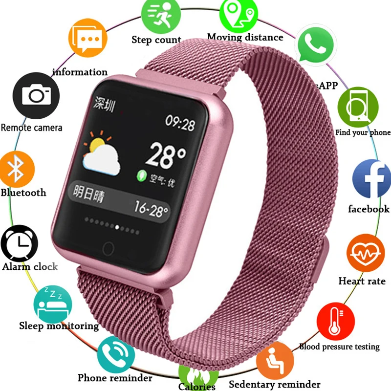 

Smart Watch 2019 New Sports Fitness Bracelet Activity Tracker Heart Rate Monitor Blood Pressure for Ios Android Apple IPhone 6 7