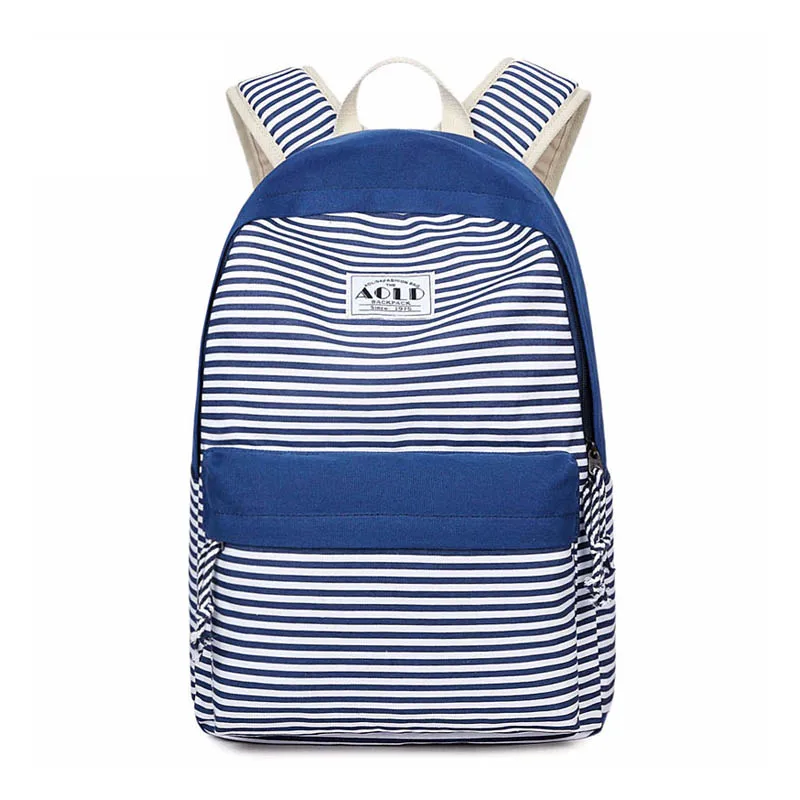 

Women Canvas Backpack Female for Girls Striped schoolbags Students Leisure School Bag Fashion Bookbag Laptop Bags Mochila 2018