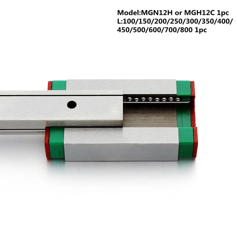 MGN12 CNC 12 مللي متر مصغر خطي السكك الحديدية دليل MGN12C L100-600 مللي متر MGN12H الخطية كتلة النقل أو MGN12H ضيق النقل