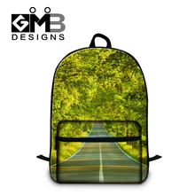 Пейзаж Мода Рюкзаки для женщин девушки цвет листьев школа bookbags стильный рюкзак, для высокого класса студентов колледжа сумки