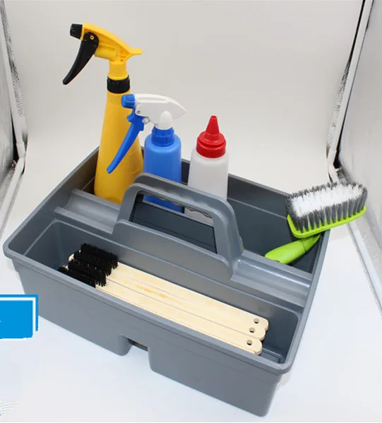 Многофункциональный пластиковый инструмент для чистки автомобилей Caddy садовый набор инструментов для дома инструменты чехол для переноски PP хранения прямоугольник держатель инструмента серый