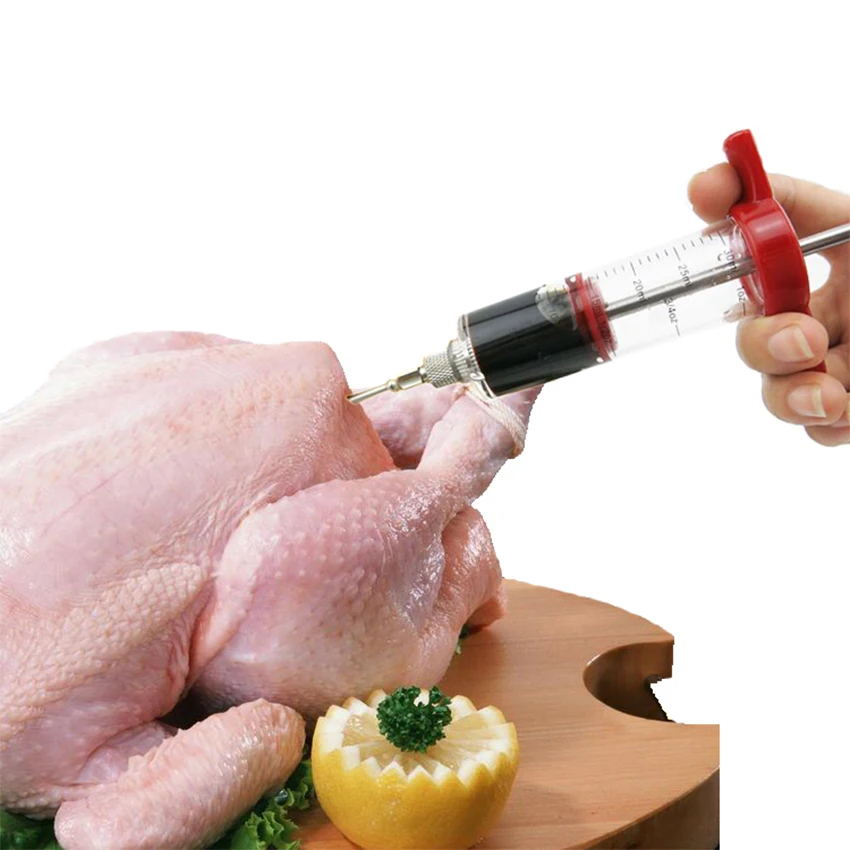 Портативный маринад инжектор ароматизатор шприц для приготовления мяса птицы индейки курицы барбекю инструмент для приготовления пищи Syinge аксессуары кухонные инструменты
