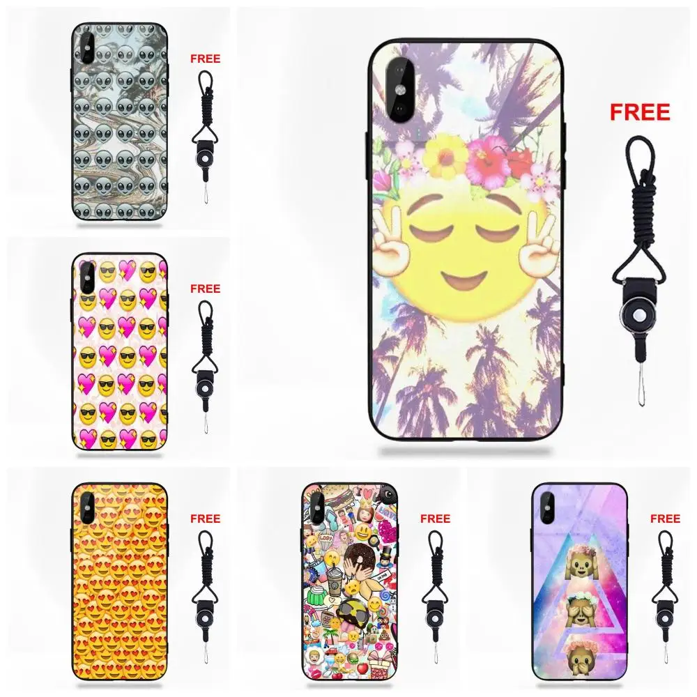 New Personalized Print Mobile Phone Shell For Apple iPhone X XS Max XR 5 5C 5S SE 6 6S 7 8 Plus Queen Emoji Face Funny Smiley