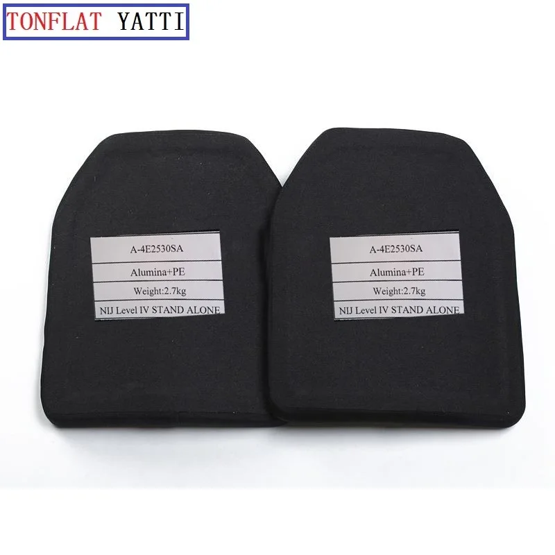New 2pcs/Lot Alumina & PE NIJ IV Bulletproof Panel/ Al2O3 NIJ 4 Stand