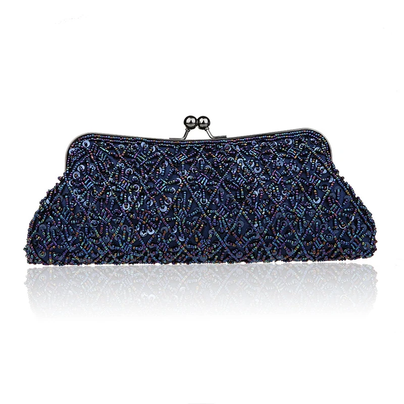 blue evening clutch bags