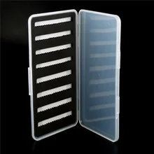 Цельнокроеное платье супер тонкий прозрачный нахлыстом коробка разрез пены вставить рыболовные крючки рыболовный крючок приманки Коробка Для Хранения Чехол 185*103*13 мм