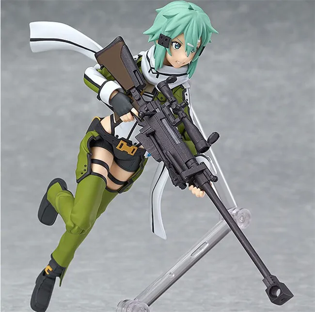 Аниме Меч Арт онлайн фигурка Brinquedos Figma 241 Sinon Asada Sao 2 ПВХ фигурка Коллекционная модель детские игрушки 15 см