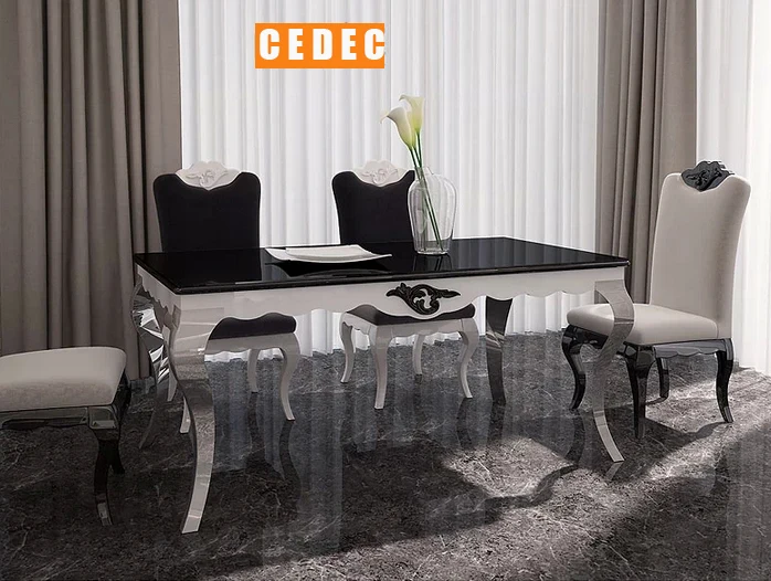 Aliexpress.com : acquista ( 1 tavolo 4 sedia ) 1.35 m moderno ... Tavolo cucina moderno