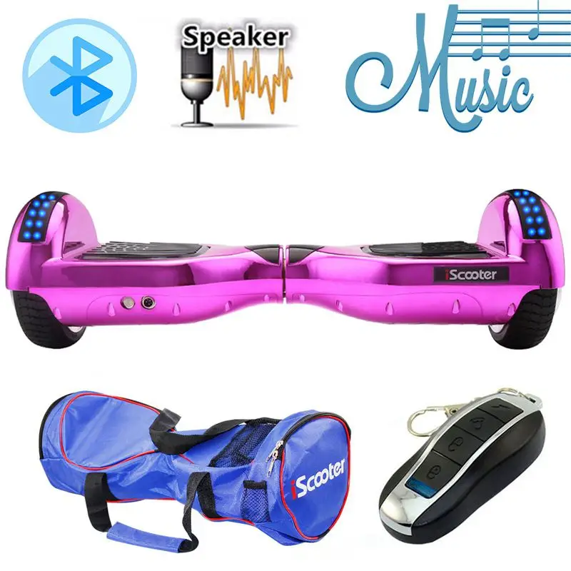 iScooter Electric Skateboard Hoverboard Self Balancing Scooter two 6.5 inch Wheel with Led Bluetooth Speaker 6.5'' hover board iScooter Electric Skateboard Hoverboard Self Balancing Scooter two 6.5 inch Wheel with Led Bluetooth Speaker 6.5'' hover board