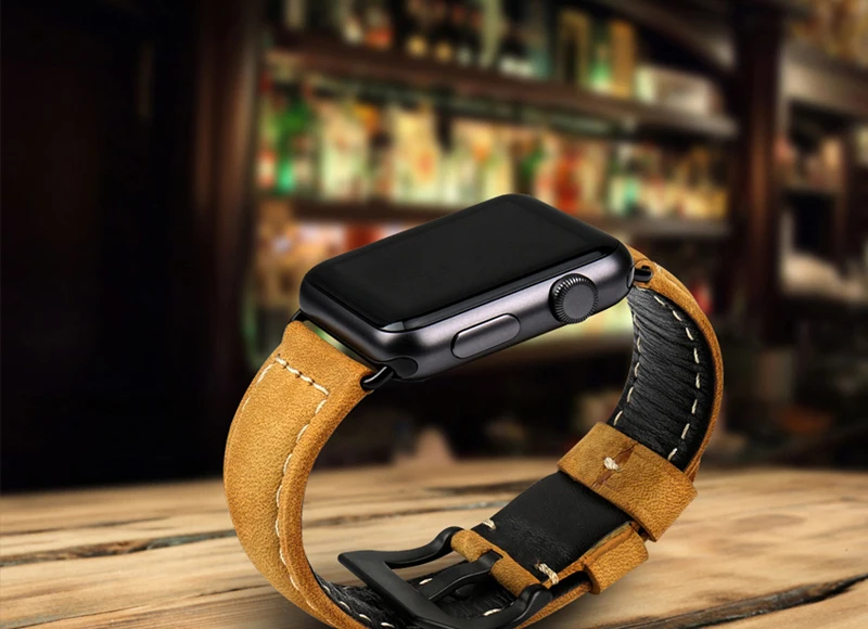 MAIKES новые винтажные Кожаные Ремешки для наручных часов для iwatch Браслет Apple watch ремешок 44 мм 40 мм 42 мм 38 мм серия 4 3 2 1 ремешок для часов