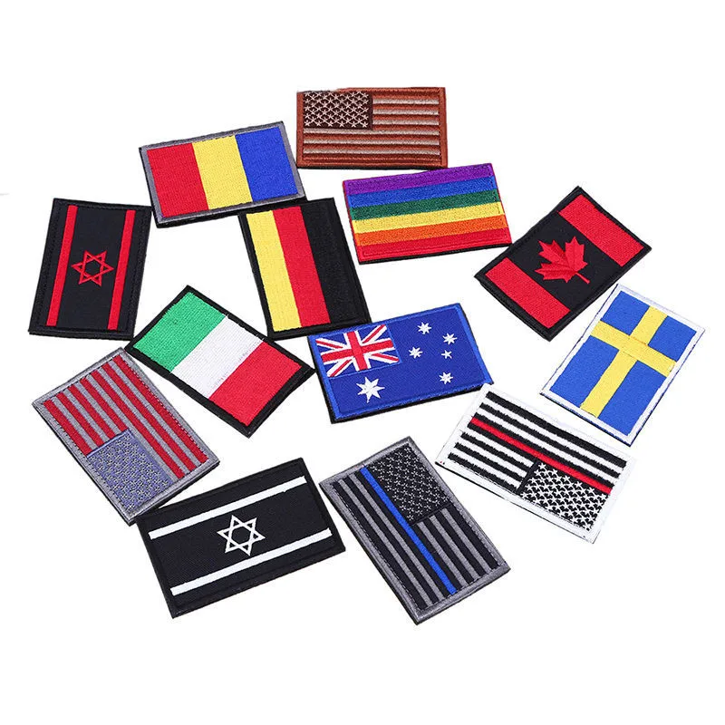 

Tactical National Flag Patch Army Uniform Backpack Badge Turkey Russia Armband Magic Sticker Personal Country Design