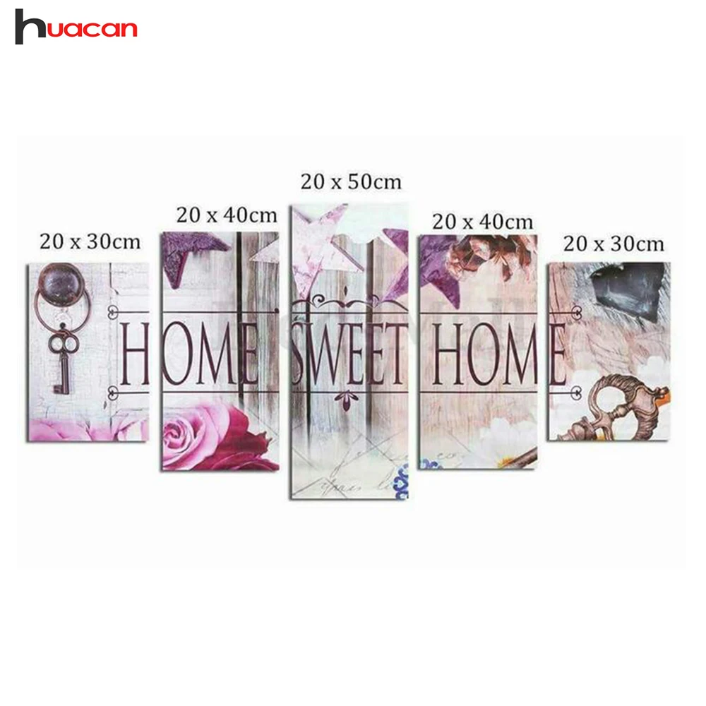 

5D Diamond Embroidery"Home Sweet"Multi-picture Full Square Diamond Painting Cross Stitch Picture Rhinestones DIY Diamond Mosaic