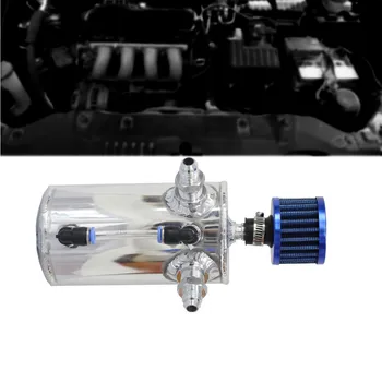 

2019 New Arival Hot Sale AN6 Interface 0.5L Oil Catch Can With Air Filter Breather Tank Reservoir Dropshipping