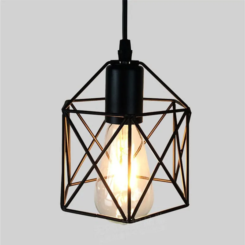 

Подвесной ретро-светильник в виде железной клетки, черный подвесной винтажный светильник E27, подвесной светильник в стиле индастриал для столовой, ресторана, барной стойки