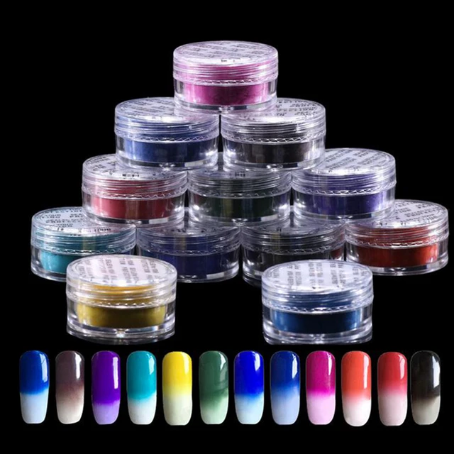 Thermochromic pigment powder Hot active powder Thermal Color Change  Temperature Powder Dust Decoration Gradient Nail Art - AliExpress