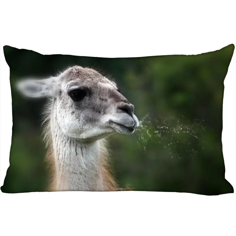 Pillowcase Горячая на заказ Llama прямоугольная наволочка домашняя спальня гостиная шелк наволочка двухсторонняя печать больше размеров - Цвет: Pillowcase