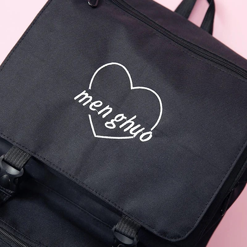 Menghuo 2017 HOT New Designed Korean Cute Fresh Backpack Letter Cover Women Backpacks Quality Fashion Girls School Bag Mochilas (47)