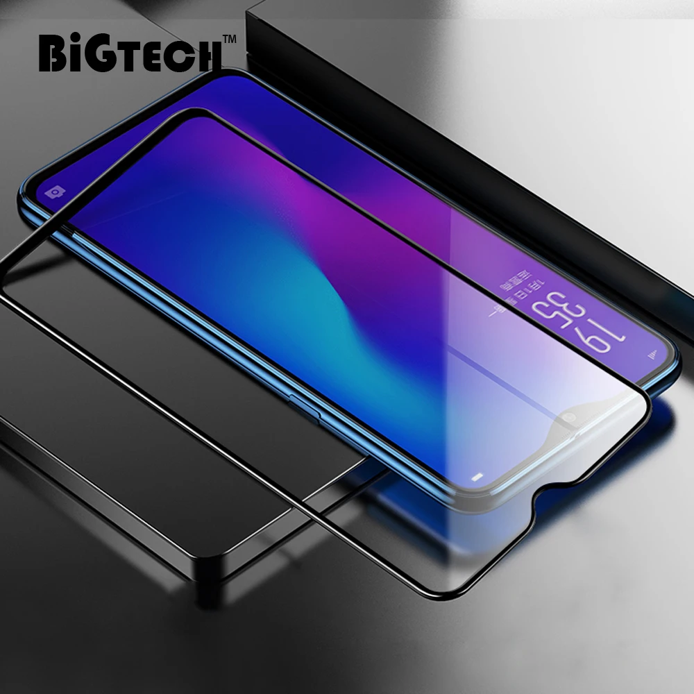 

BiGTECH For OPPO A5s Full Coverage Tempered Glass for OPPO RX17 Pro Rx17 Neo AX7 A5 A83 F9 Pro F7 F5 A1K Safety Protective Glass