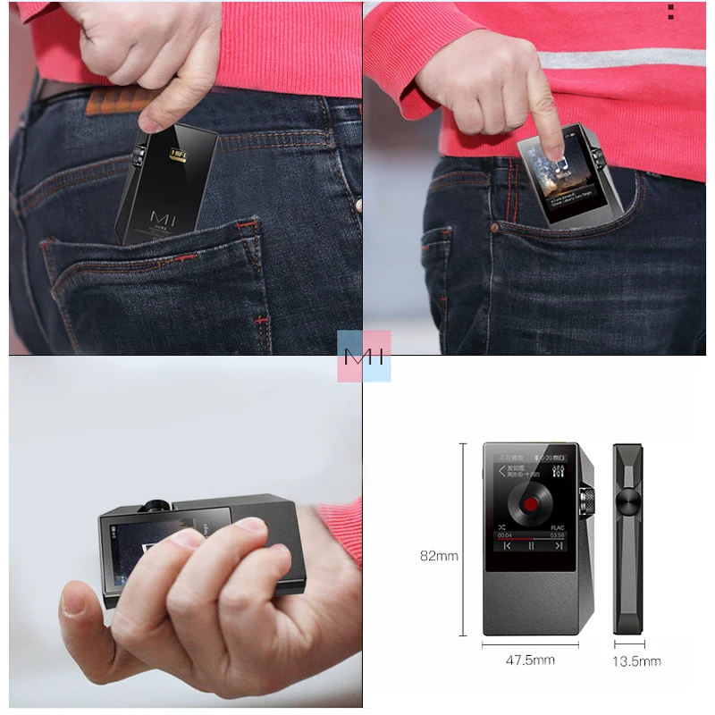 Lusya M1 Hifi Music Player DSD128 MP3 Player AK4490EN DAC audio decoding TPA6130A2*2 dual headphone amp support to128GB T0037