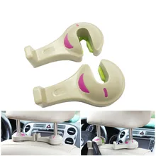 

2pcs Universal Car Seat Back Hooks ABS 360 Degree Rotation Bags Hanger Holder Organizer Automobiles Creative Storage Hook Clips