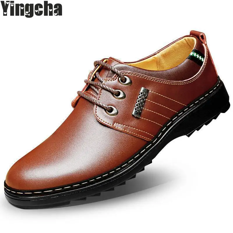 2018 New Best Quality Leather Men Shoes Fashion Casual