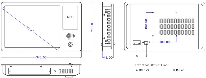 Заводская цена rfid/камера/usb/умный планшетный ПК с считывателем отпечатков пальцев 10 "12" 15 "17"