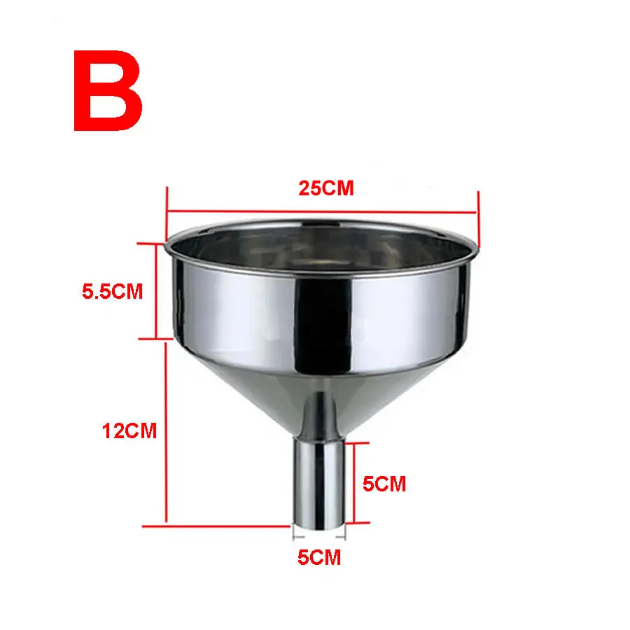 Большая Воронка Из Нержавеющей Стали, металлическая воронка для вина, топливная воронка, большой пояс, дуршлаг, воронка