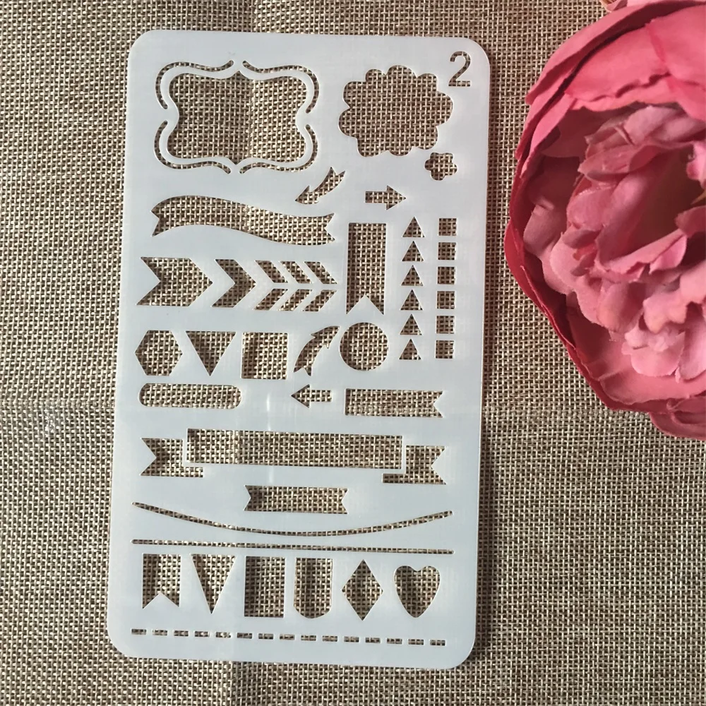 

1Pcs A6 Paint Draw Model 2 DIY Craft Layering Stencils Wall Paint Scrapbook Stamp Embossing Album Decorative Card Template