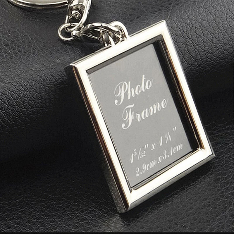 

New Arrival Rectangular DIY Insert Photo Picture Frame Custom for Keyring Key Ring Keychain Gift