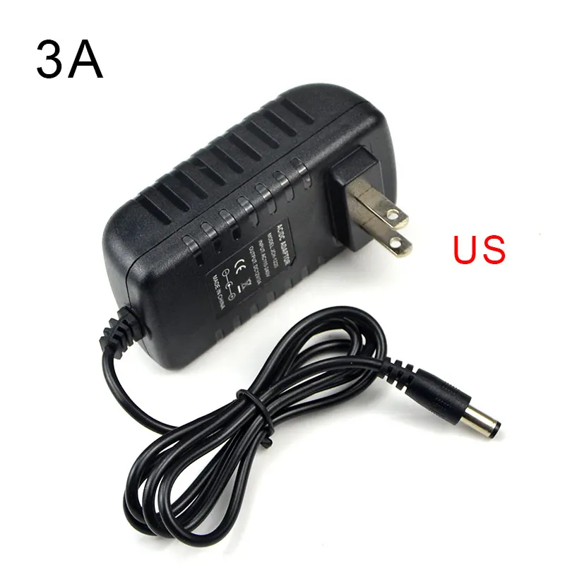 DC 12V LED Driver Lighting Transformers 1A 2A 3A Power supply adapter Female Connector for 2835 5050 5630 LED Strip Light - Цвет: 3A US Plug