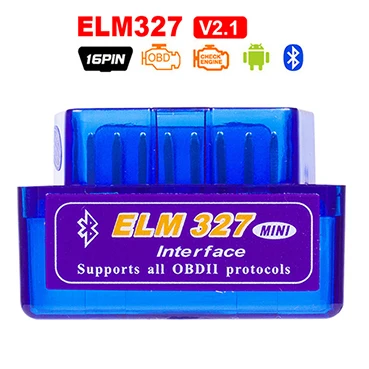 OBD2 Car accessories Mini ELM327 Bluetooth V2.1/V1.5 Car Diagnostic Tool ELM 327 Bluetooth For Android/Symbian OBD2 Protocol - Color: v2.1