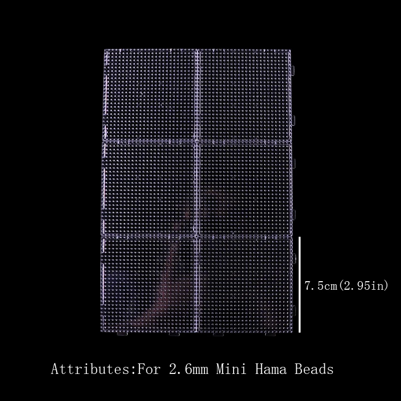 

Pegboards 2.6mm Mini Hama Artkal Beads Connect Small Size Board Mini 2.6mm Fuse/Hama/Perler Artkal Beads Panels Plastic