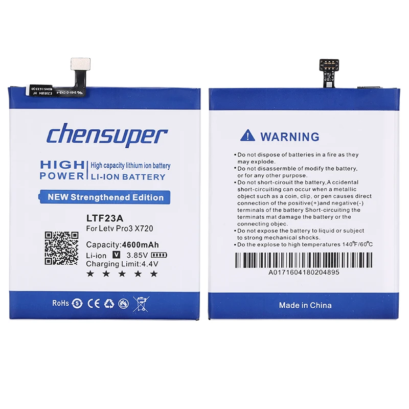 Chensuper 4600 мАч LTF23A Высококачественный аккумулятор для смартфона Letv Pro3 X728 X722 X720 +