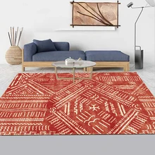 Скандинавский минималистичный ковер для детской комнаты, гостиной, дивана, стола, спальни, прикроватный красный уголок, ковер в богемном стиле, для кухни, кабинета, ванной, коврик для дома