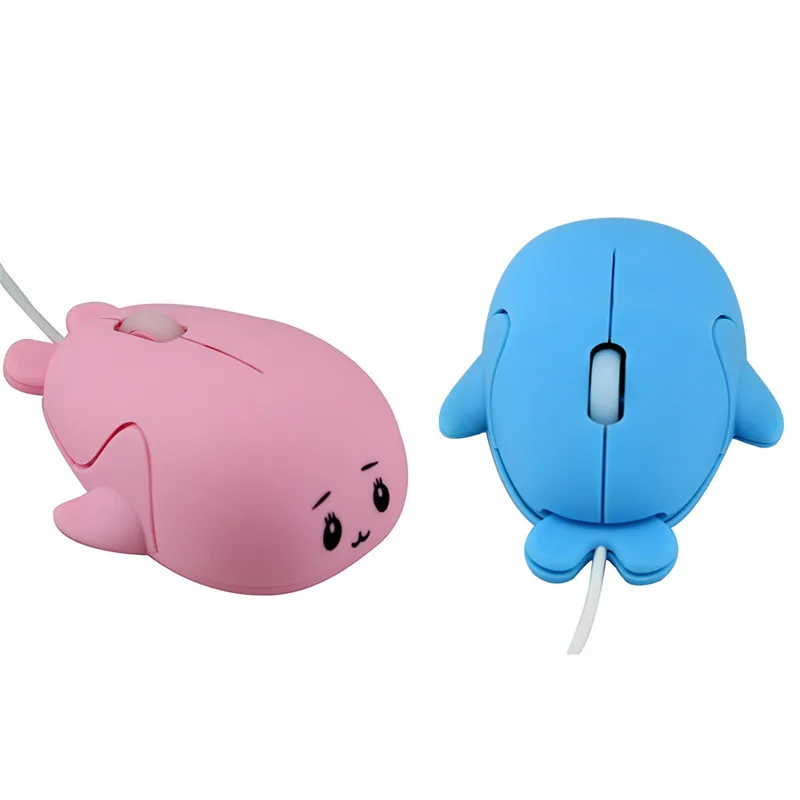 

New Arrival USB Luminous Dolphin Type Cute Mouse Fashion Cartoon Mouse With 3D Operation Feeling For Computer Laptop Notebook