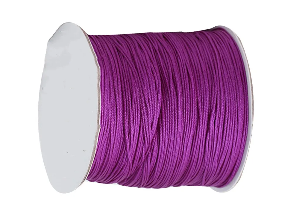 

0.8mm Violet Rattail Braid Nylon Cord Jewelry Accessories Making Macrame Rope Beading Shamballa Bracelet String Cord 200m=1Roll