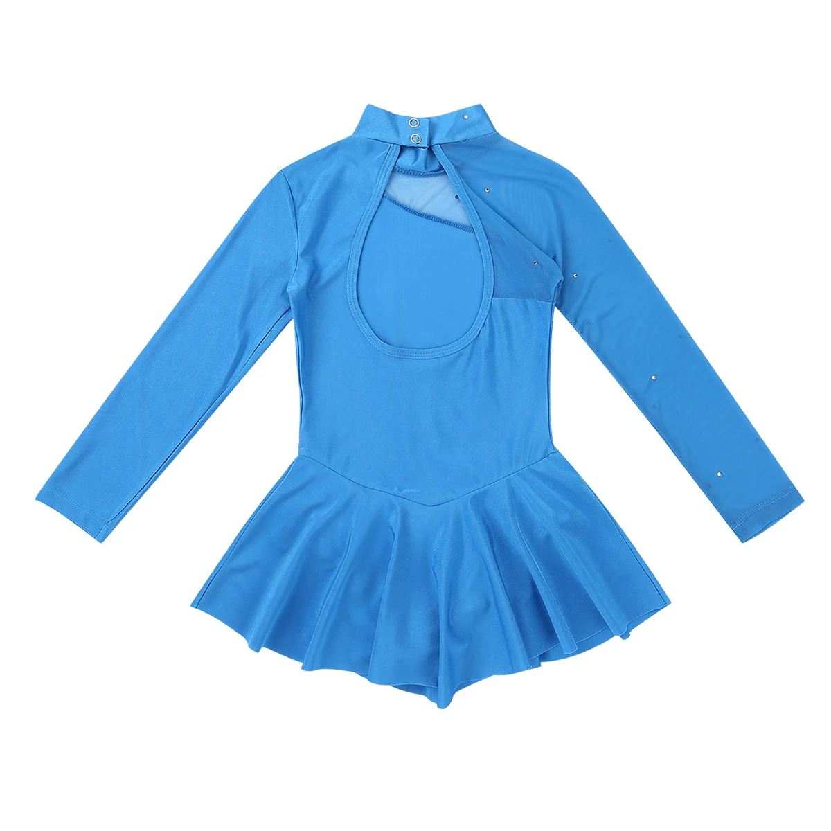 Teen Girls ballroom dance competition dresses Tulle Splice Cutouts Back Skating Modern Dance Dress for Kids stage dance costumes