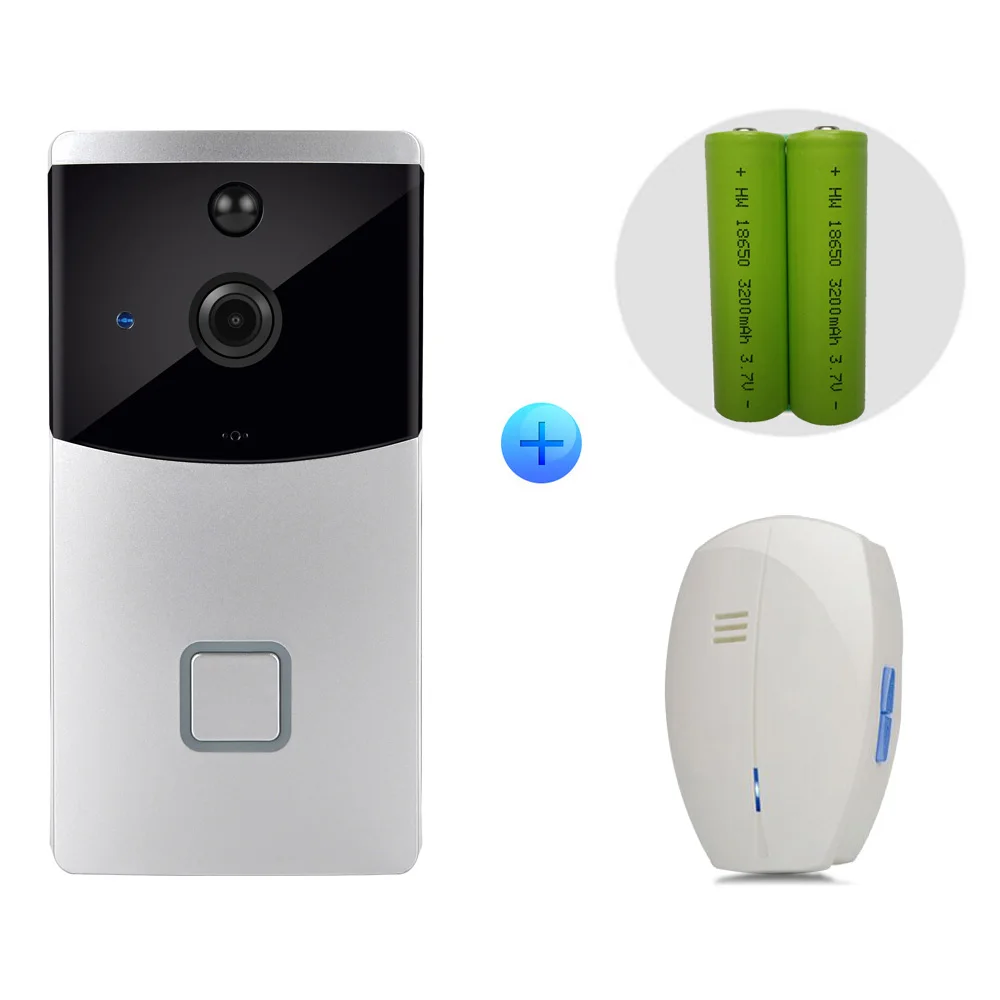 CUSAM Smart Wireless WiFi Video Doorbell 720P HD Camera Door Phone Intercom Two Way Audio Night Vision Motion Sensor Battery 