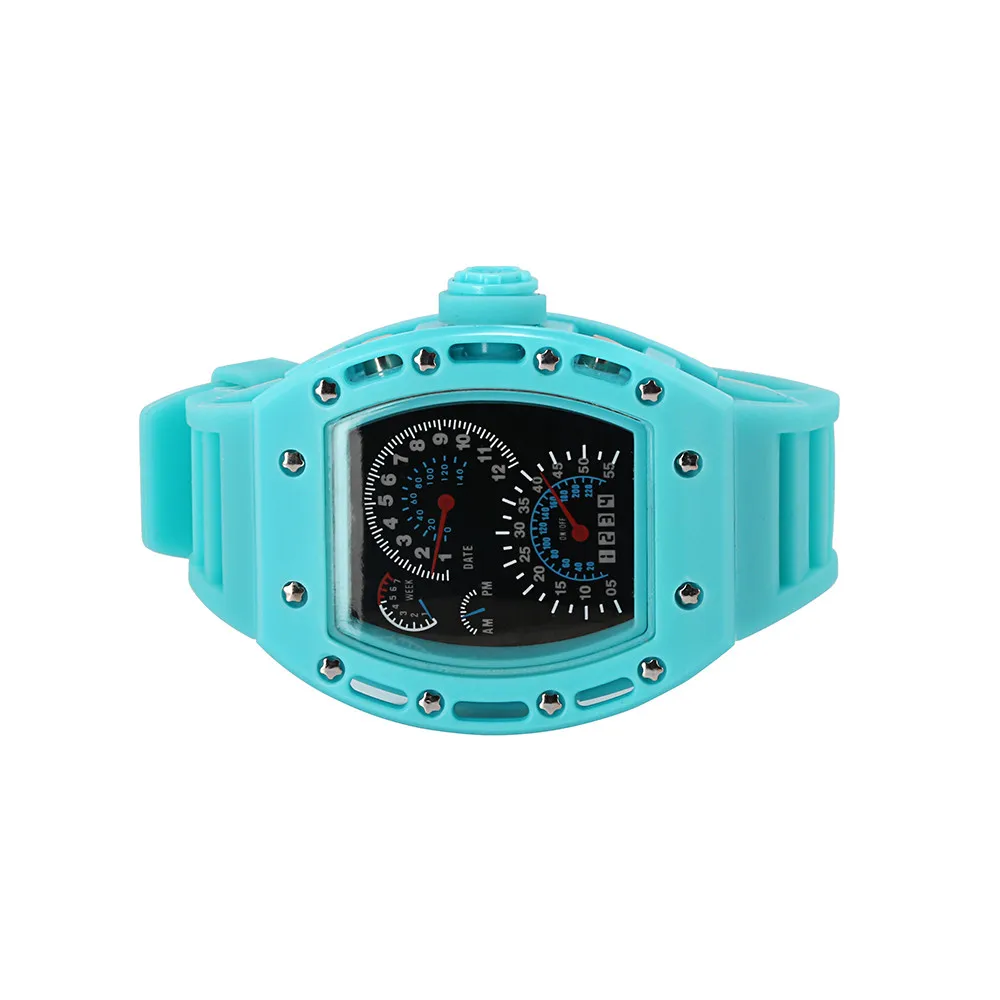Модные спортивные мужские часы светодиодный на каждый день поверхность инструмента автомобиля силиконовые подарки для мужчин и женщин цифровые наручные часы montre homme