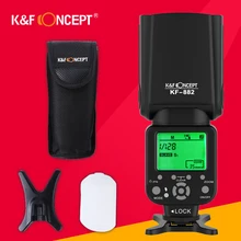 K & F концепция KF882 Беспроводной flash Скорость Lite TTL HSS высокая Скорость синхронизации 1/8000 s мастер раб GN58 для Nikon Canon DSLR Камера