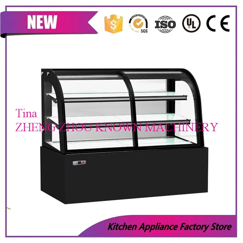 Cake Bread Showcase Display Refrigerator With Curved Glass Door