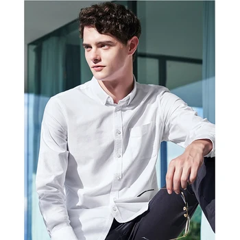 

Seven7 Brand Men 100% Cotton Blouse Shirt Menswear Business Fashion Luxury Imported-clothing Long Sleeve Casual Shirts 116A38100