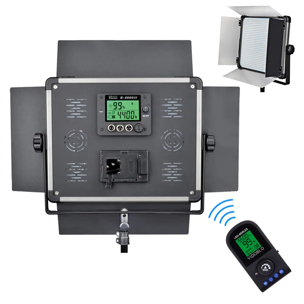 140 Вт био цветной светодиодный видео светильник с ЖК экраном Лампа E 2000II