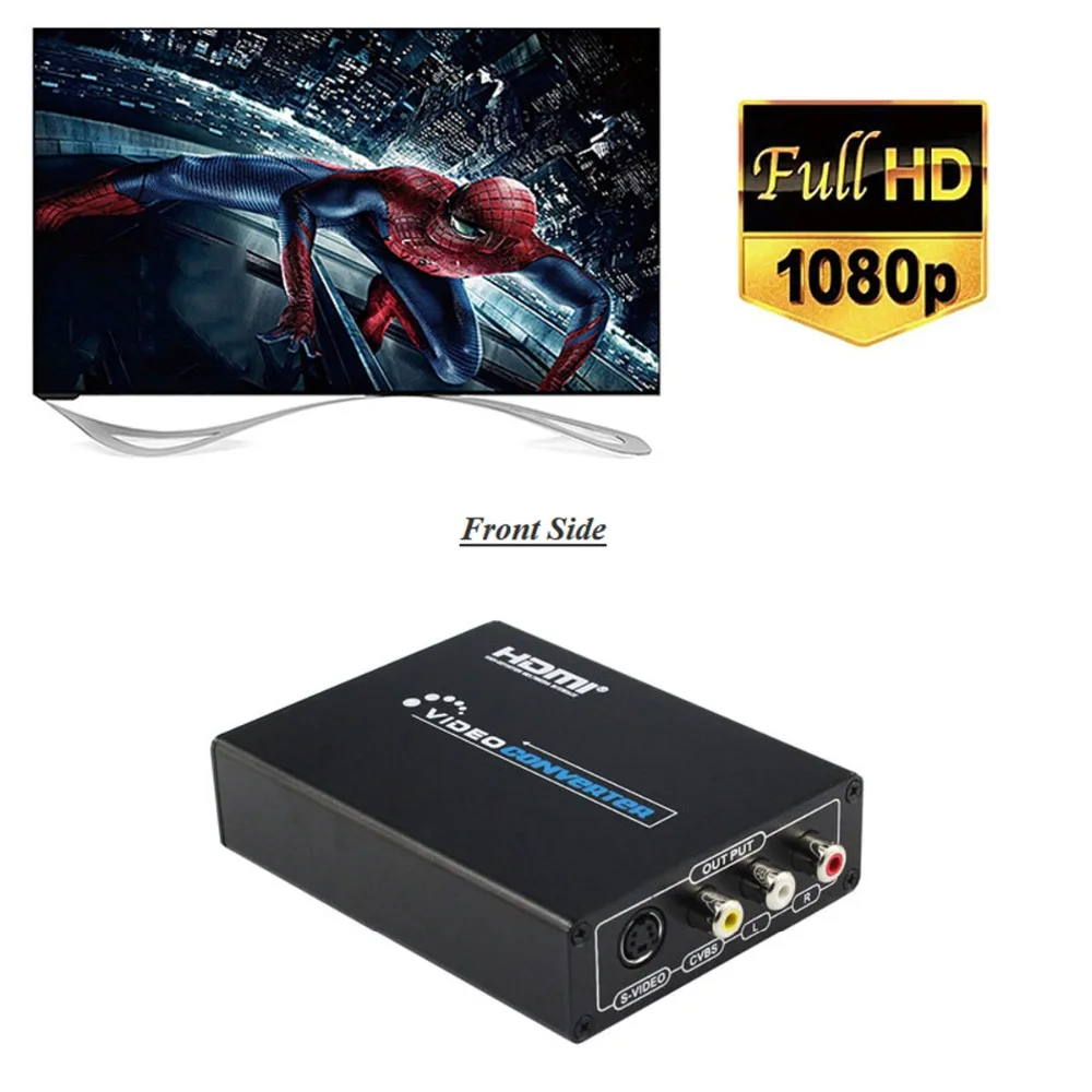 HDMI в AV S video видео конвертер коробка несколько AV/CVBS RCA/S VIDEO коммутатор адаптер 1080 P