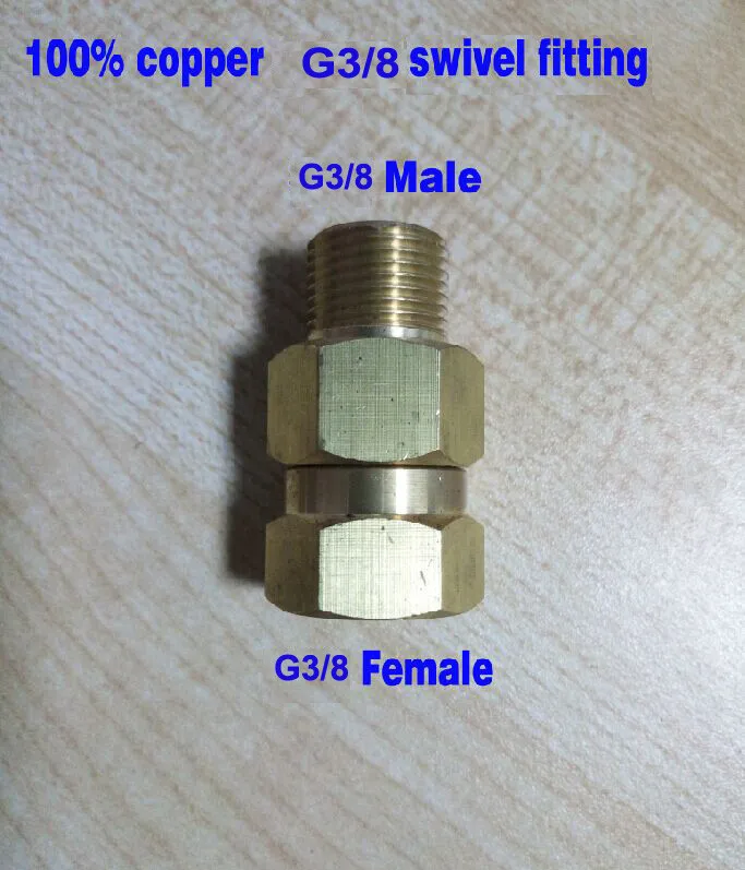 10 шт./лот G3/8 поворотный фитинг разъем адаптера переменного тока медь высокого давления 350bar Впускной G3/8 Женский на выходе G3/8 лет