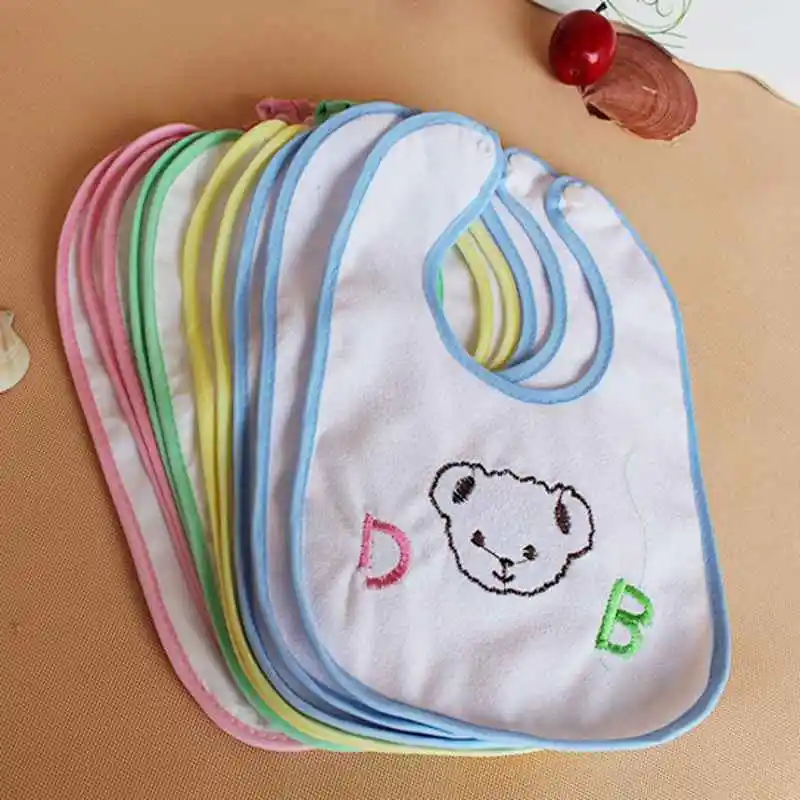 6pcs baby bibs Infant Saliva Towels Newborn Wear Burp Cloths Waterproof